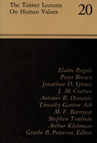 Tanner Lectures Vol 20 book cover