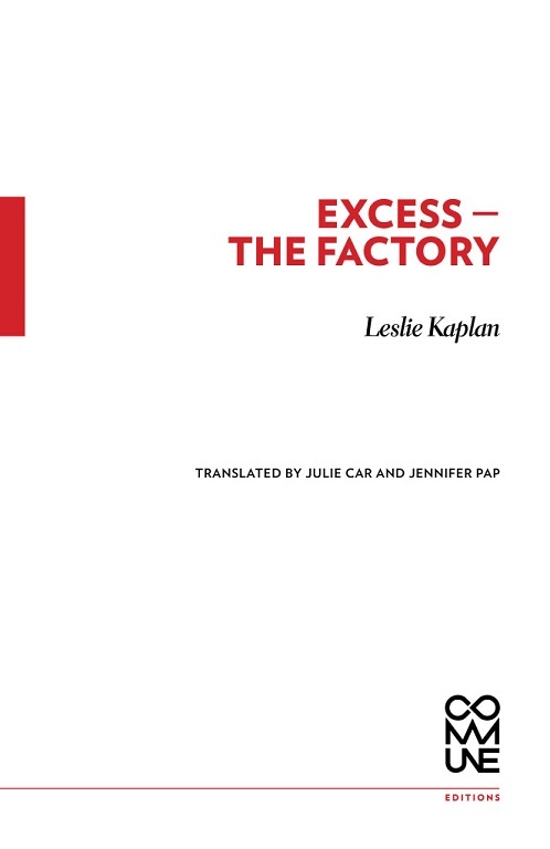 Excess-The Factory book cover