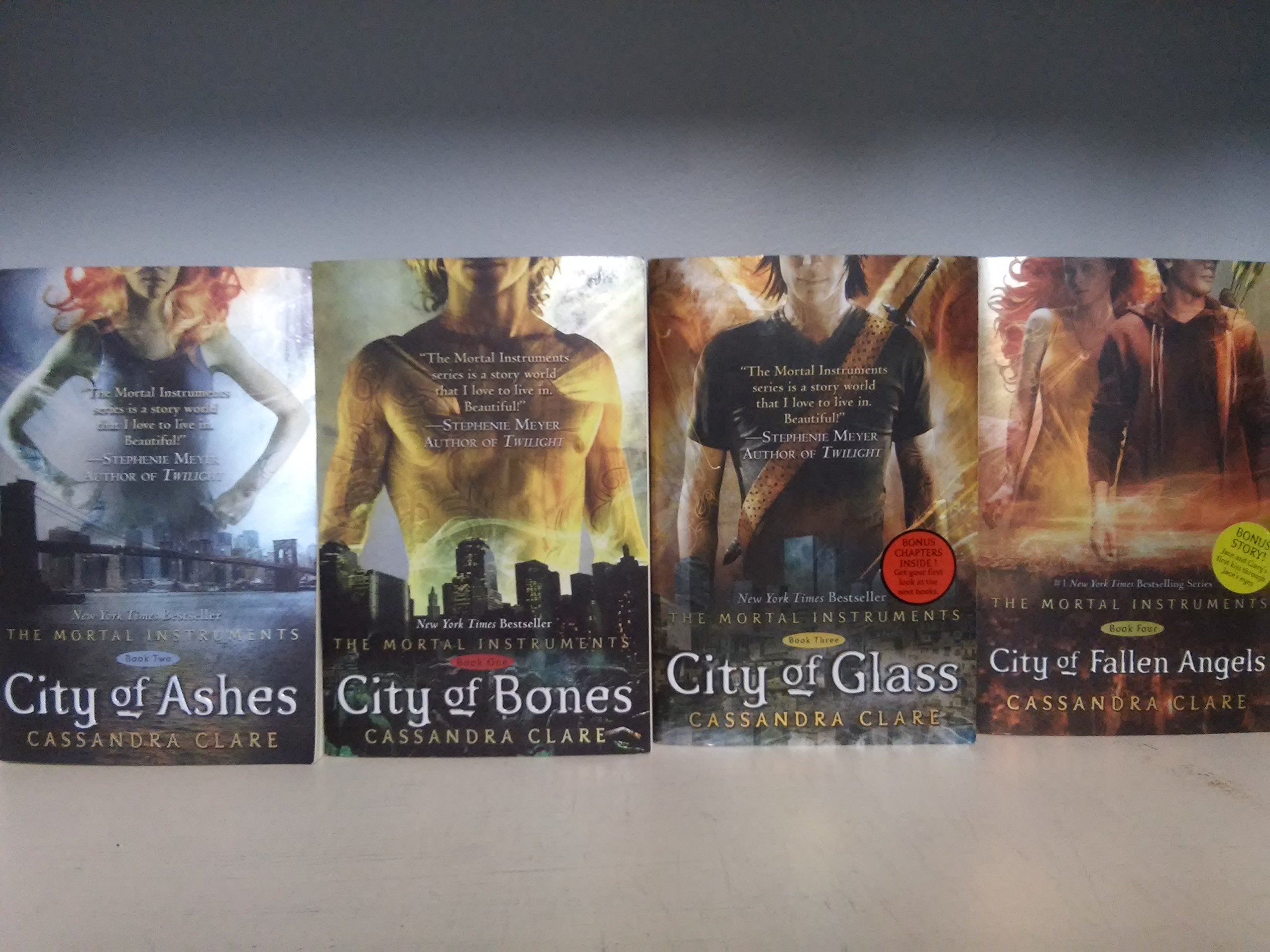 The Mortal Instruments [Boxed Set] Vol. 1-4; City of Bones, Ashes, Glass, & Fallen Angels book cover