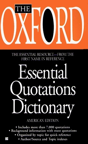 The Oxford Essential Quotations Dictionary book cover