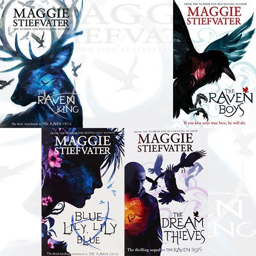 The Raven Boys, The Dream Thieves, Blue Lily Lily Blue, The Raven King book cover