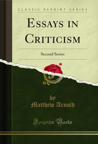 Essays in Criticism book cover
