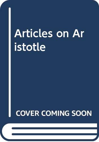 Articles on Aristotle 3 book cover
