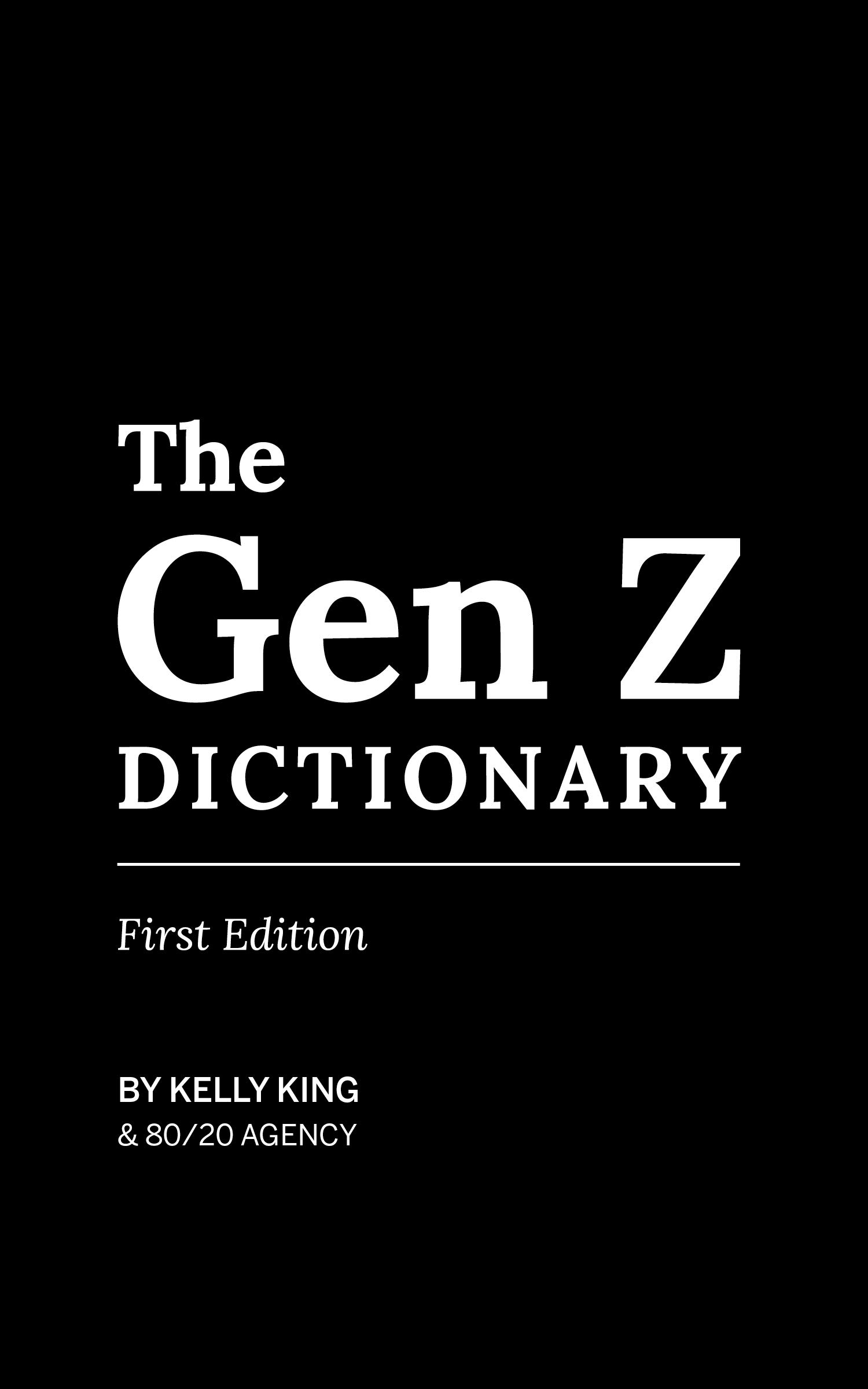 The Gen Z Dictionary book cover