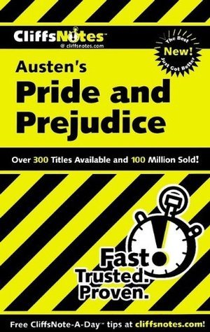 Cliff's Notes on Austen's Pride and Prejudice book cover