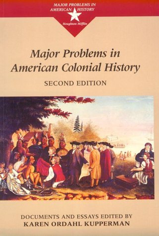 Major Problems In American Colonial History book cover