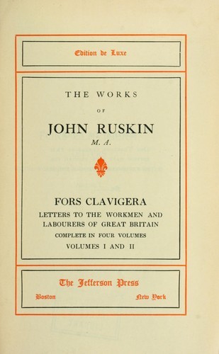 Fors Clavigera Volumes 1 and 2 book cover