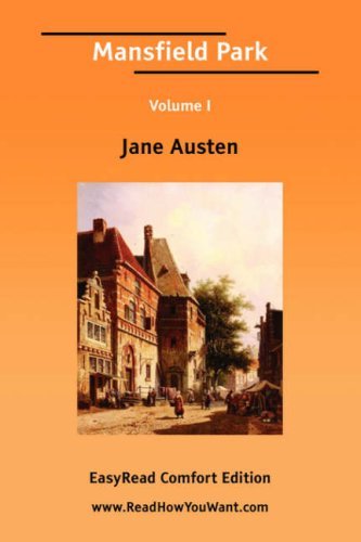 Mansfield Park Volume I book cover