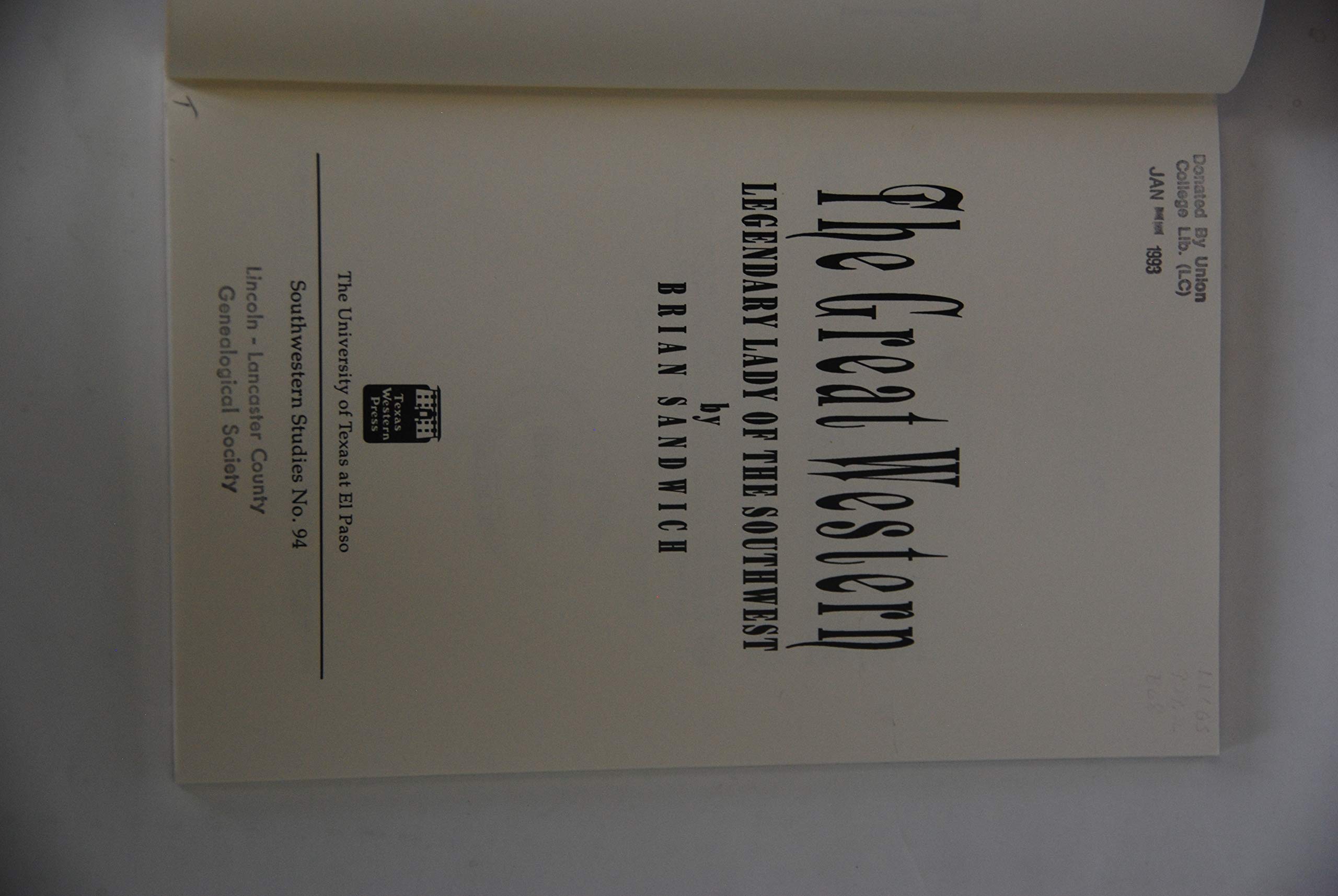 The Great Western book cover