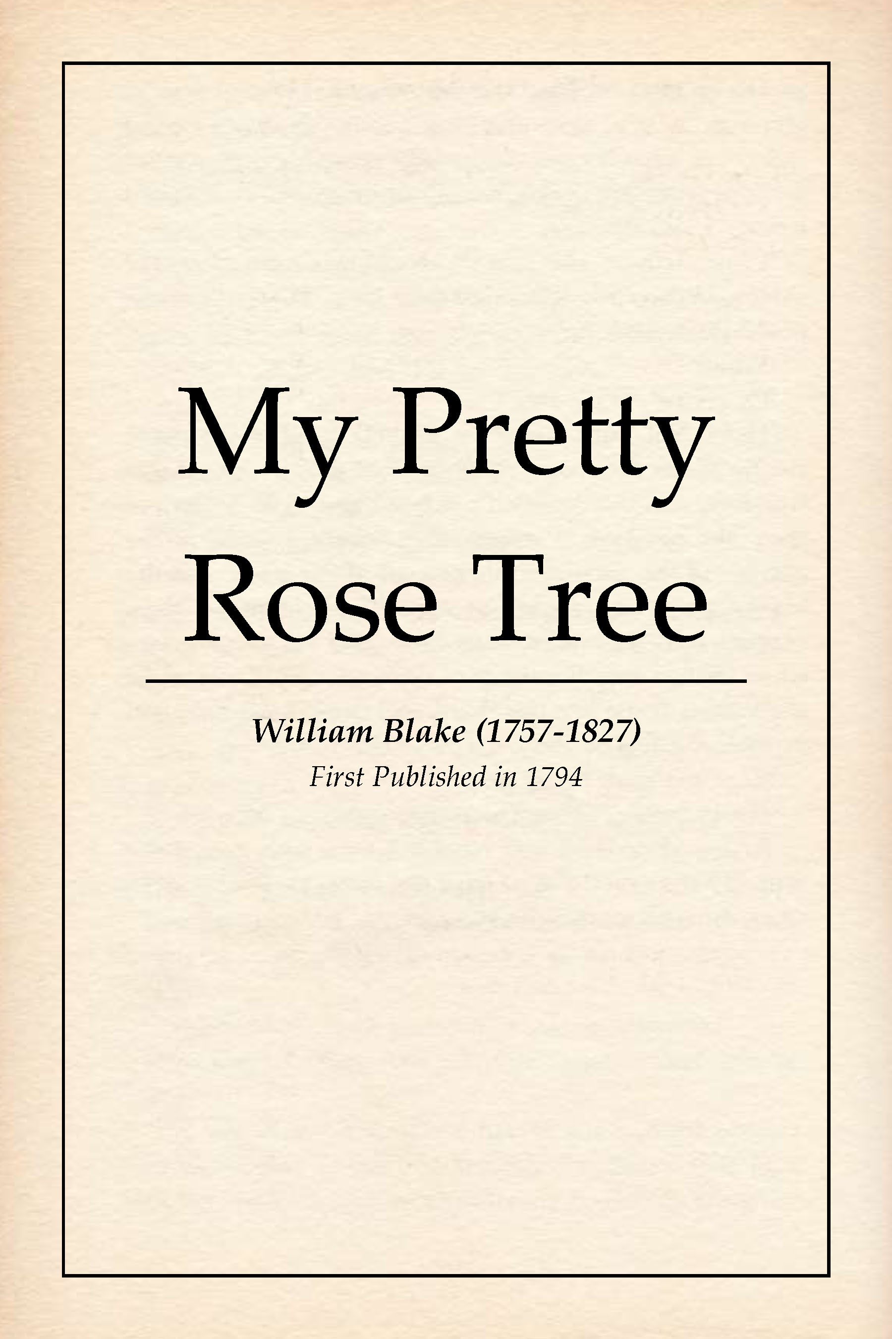My Pretty Rose Tree book cover