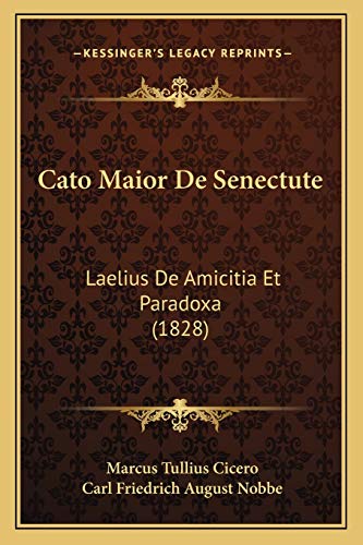 Cato Maior De Senectute book cover