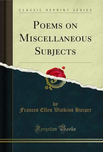 Poems on Miscellaneous Subjects book cover
