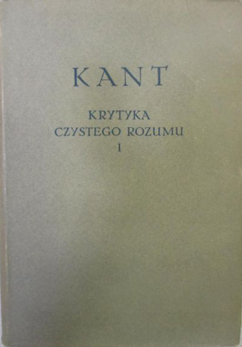 Krytyka czystego rozumu #1 book cover