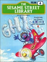 The Seame Street Library featuring the letters G, H and I and the number book cover