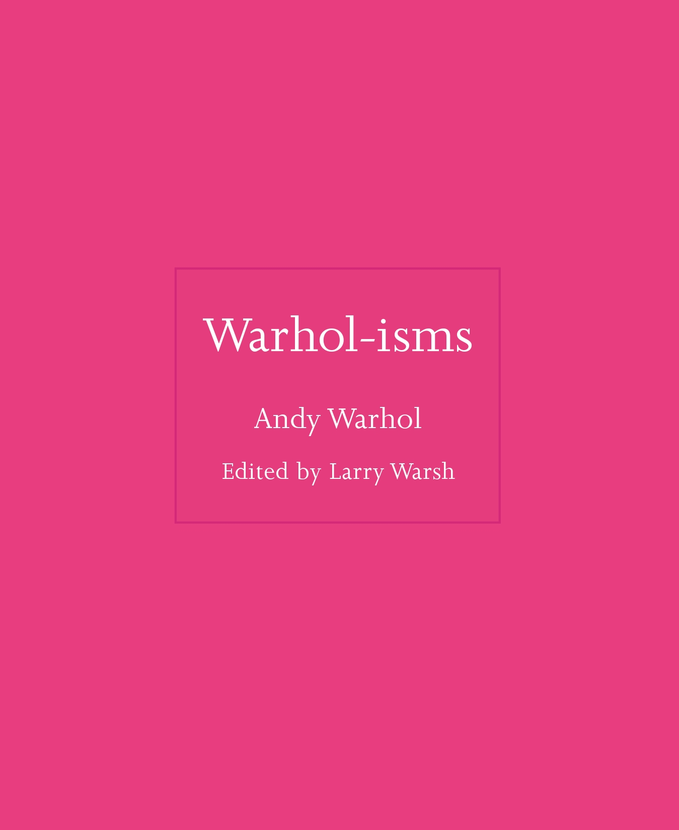Warhol-isms book cover