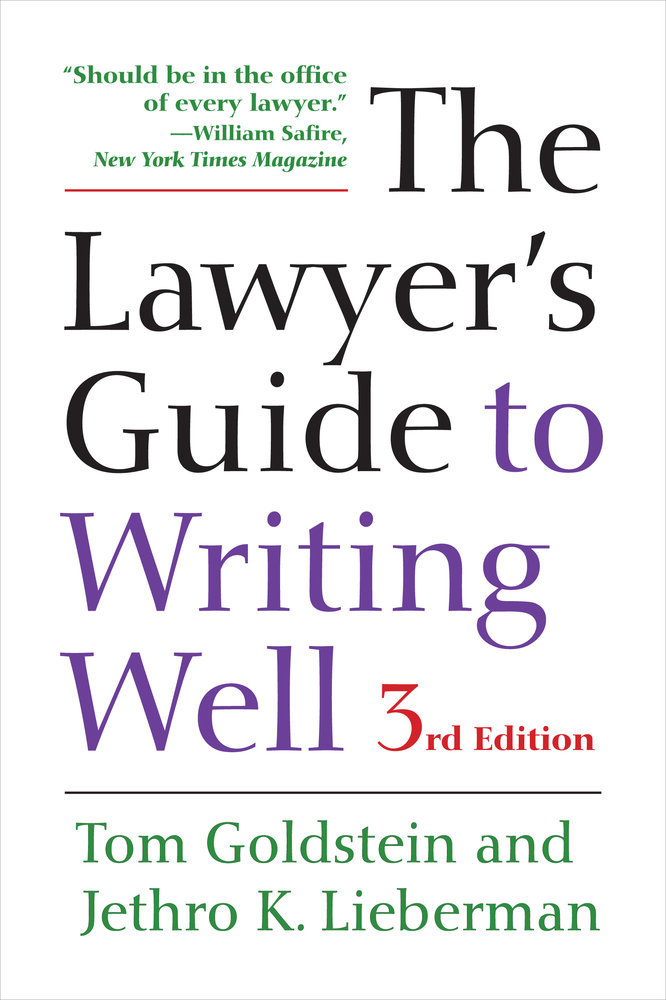 The Lawyer's Guide to Writing Well book cover