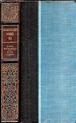 1907 LEATHER WILLIAM SHAKESPEARE KING RICHARD II KING JOHN ILLUSTRATED GIFT [Hardcover] William Shakespeare book cover