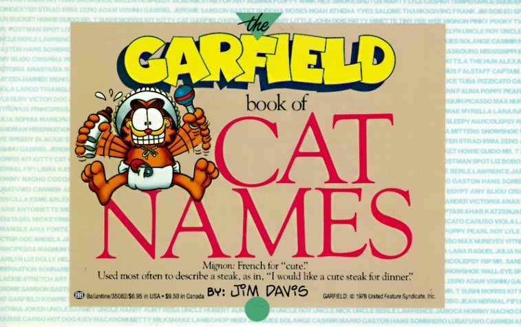 Garfield Book of Cat Names book cover