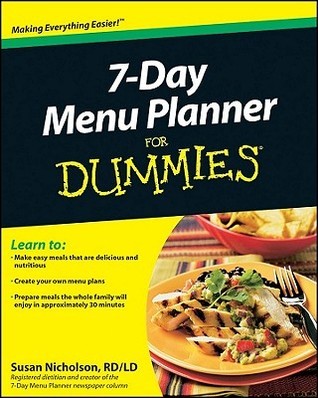 7-Day Menu Planner for Dummies book cover