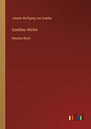 Goethes Werke book cover