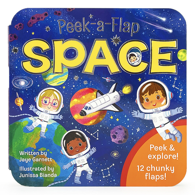 Peek-a-Flap Space Children's Lift-a-Flap Board Book - Planets, Solar System, Outer Space, Rockets & More book cover