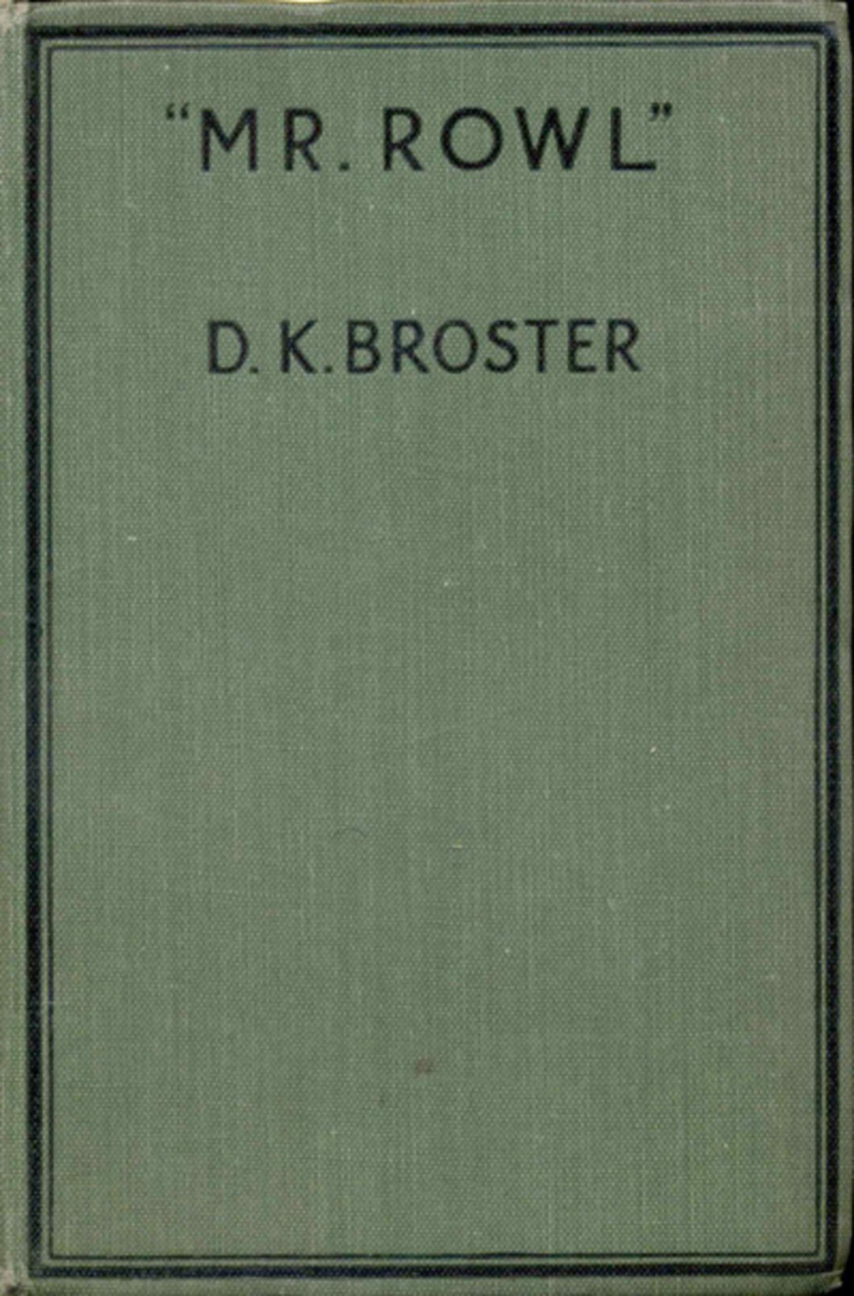 Mr. Rowl book cover