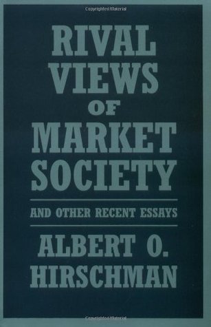 Rival Views of Market Society and Other Recent Essays book cover