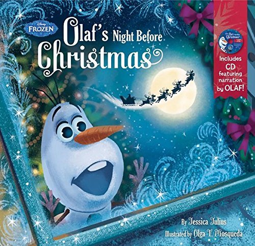Frozen Olaf's Night Before Christmas Book & CD book cover