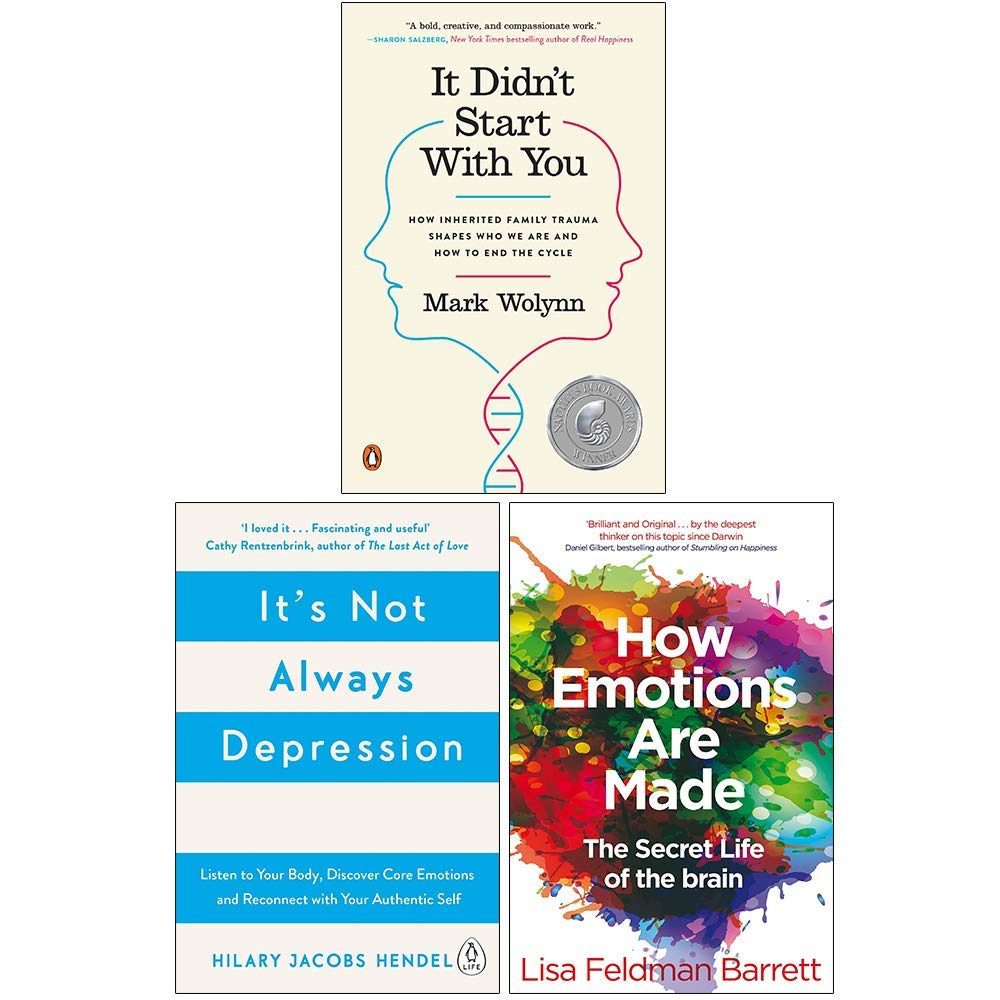 It Didn't Start With You, It's Not Always Depression, How Emotions Are Made The Secret Life Of The Brain 3 Books Collection Set book cover