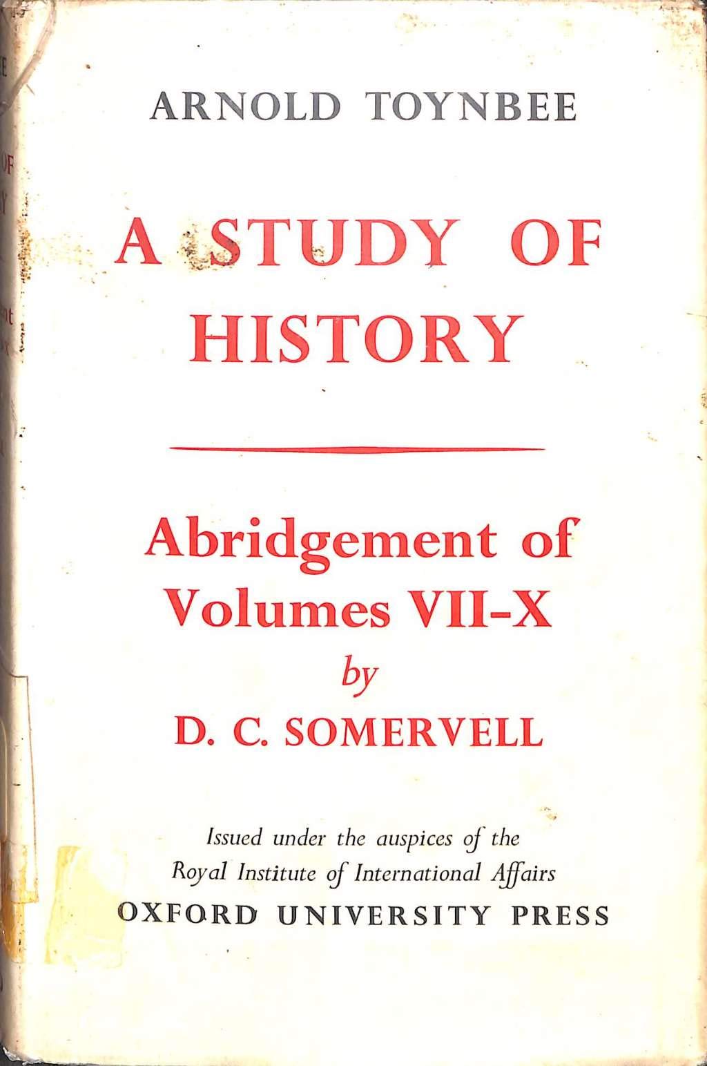 A Study of History Abridgment of Volume VII-X book cover