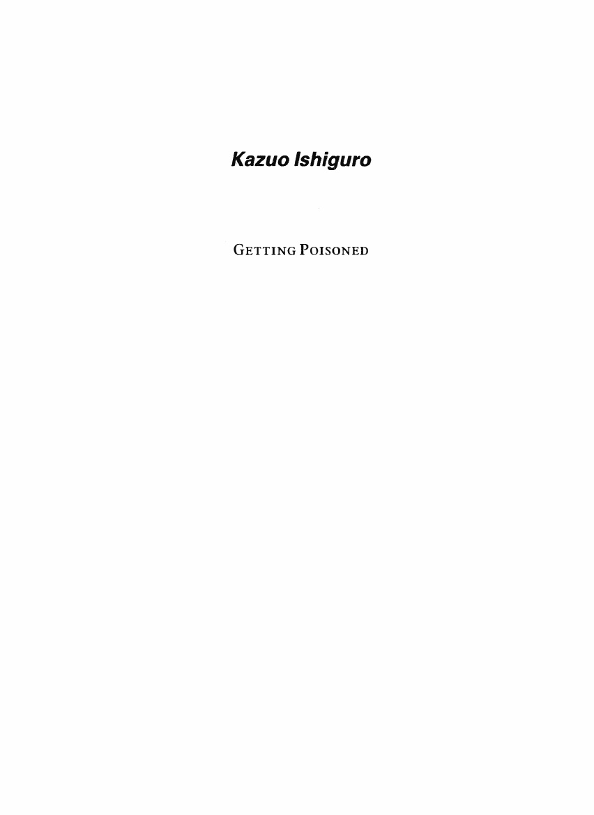 Getting Poisoned book cover