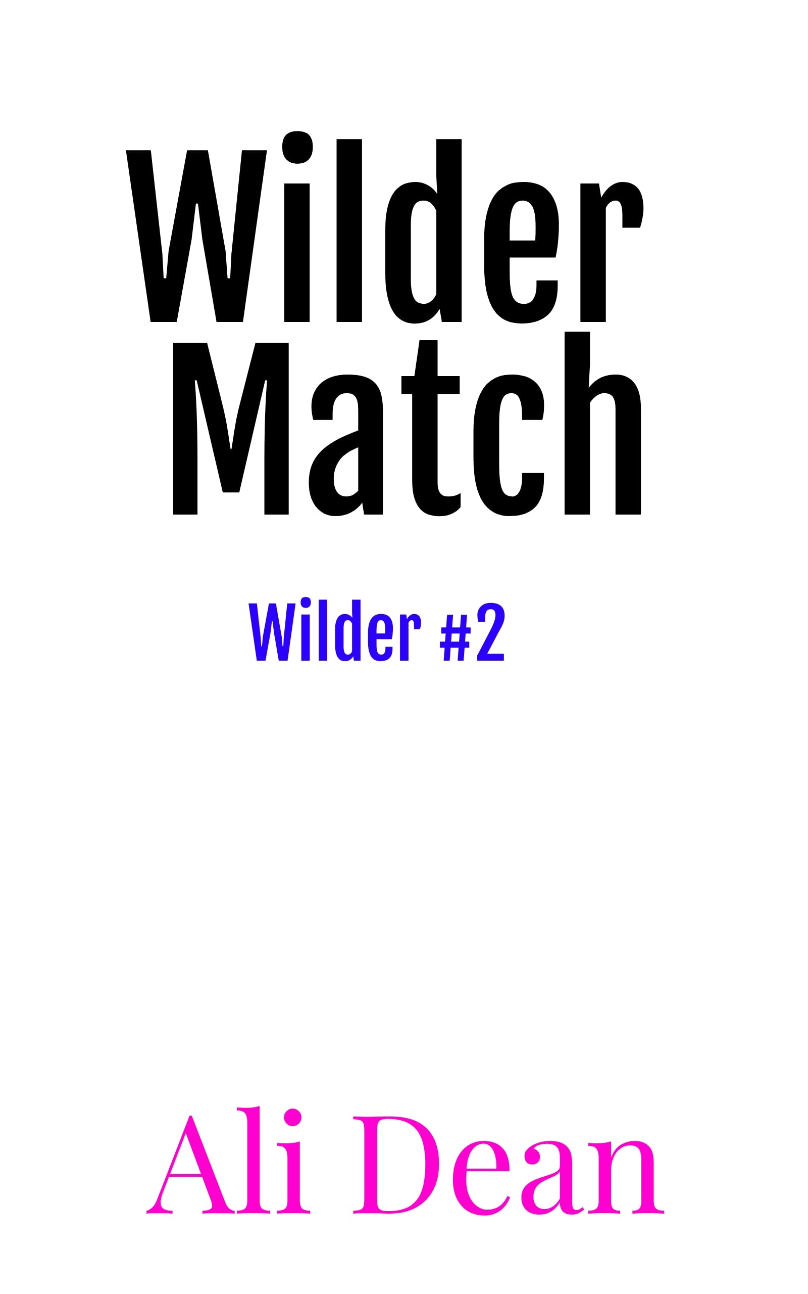Wilder book cover 1