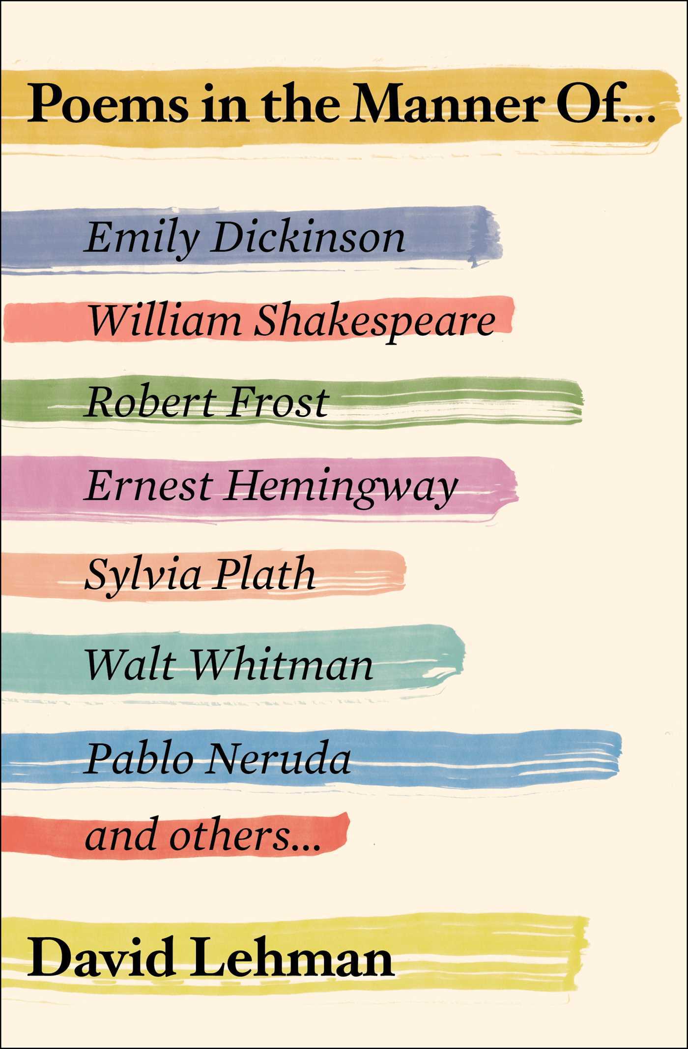 Poems in the Manner Of book cover