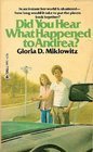 Did You Hear What Happened to Andrea? book cover
