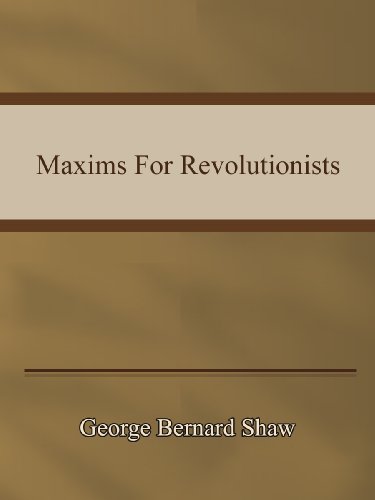 Maxims for Revolutionists book cover
