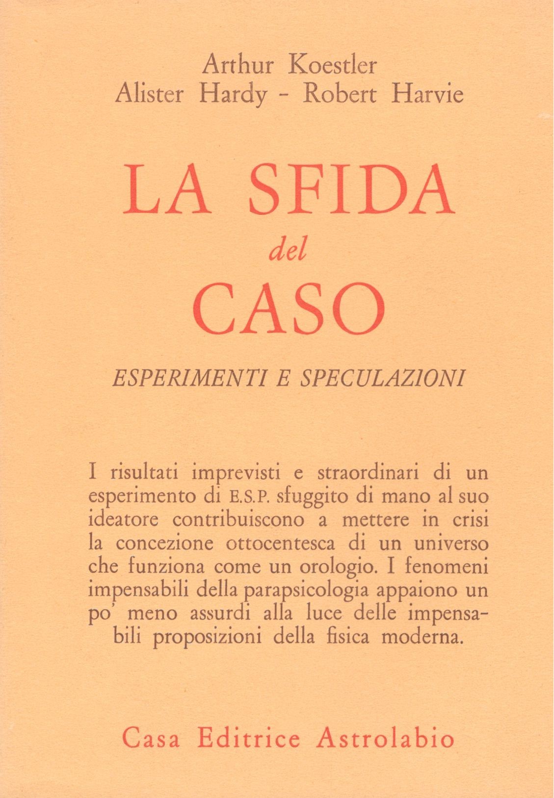 The challenge of chance; book cover