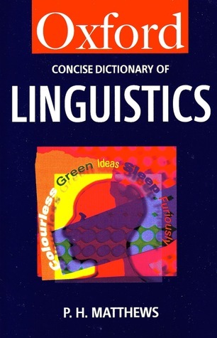 The Concise Oxford Dictionary Of Linguistics book cover