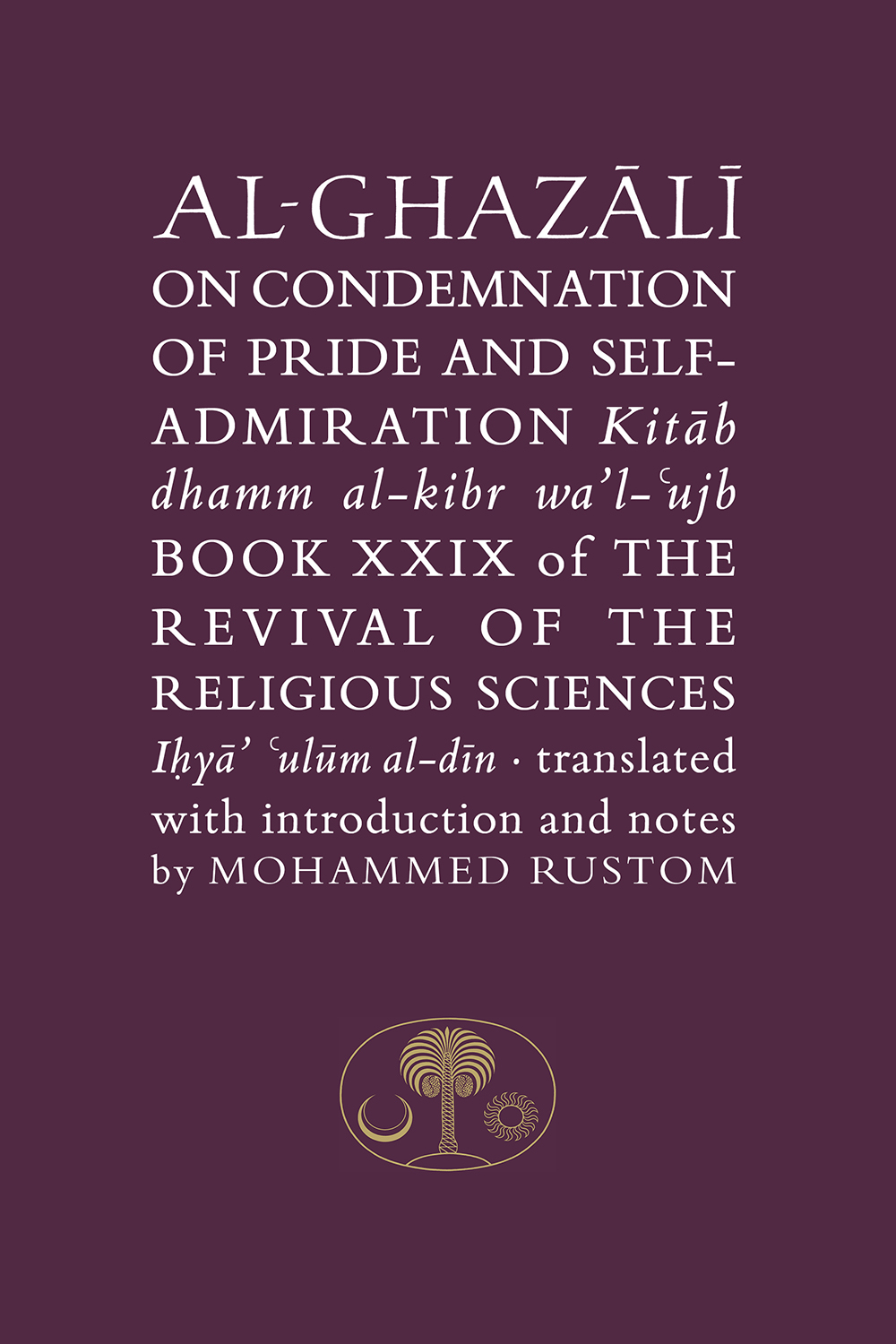Al-Ghazali on the Condemnation of Pride and Self-Admiration book cover
