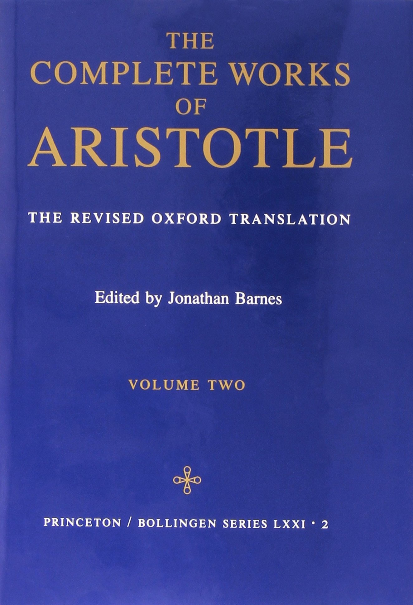 The Complete Works of Aristotle book cover 2