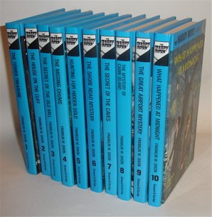 8 Hardcover Hardy Boy books, 1-10# book cover