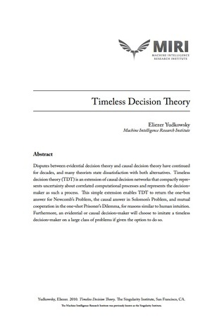Timeless Decision Theory book cover