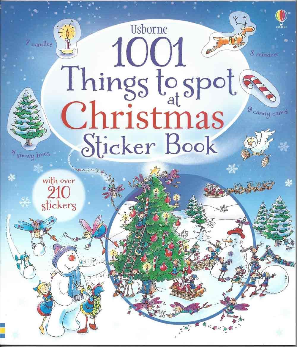 1001 Christmas Things to Spot Sticker Book book cover