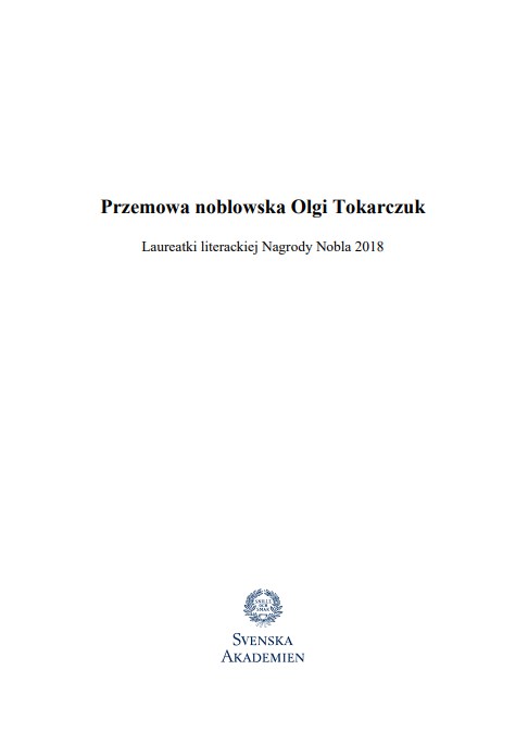 The Tender Narrator. Nobel Lecture book cover