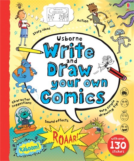 Write and draw your own comics book cover