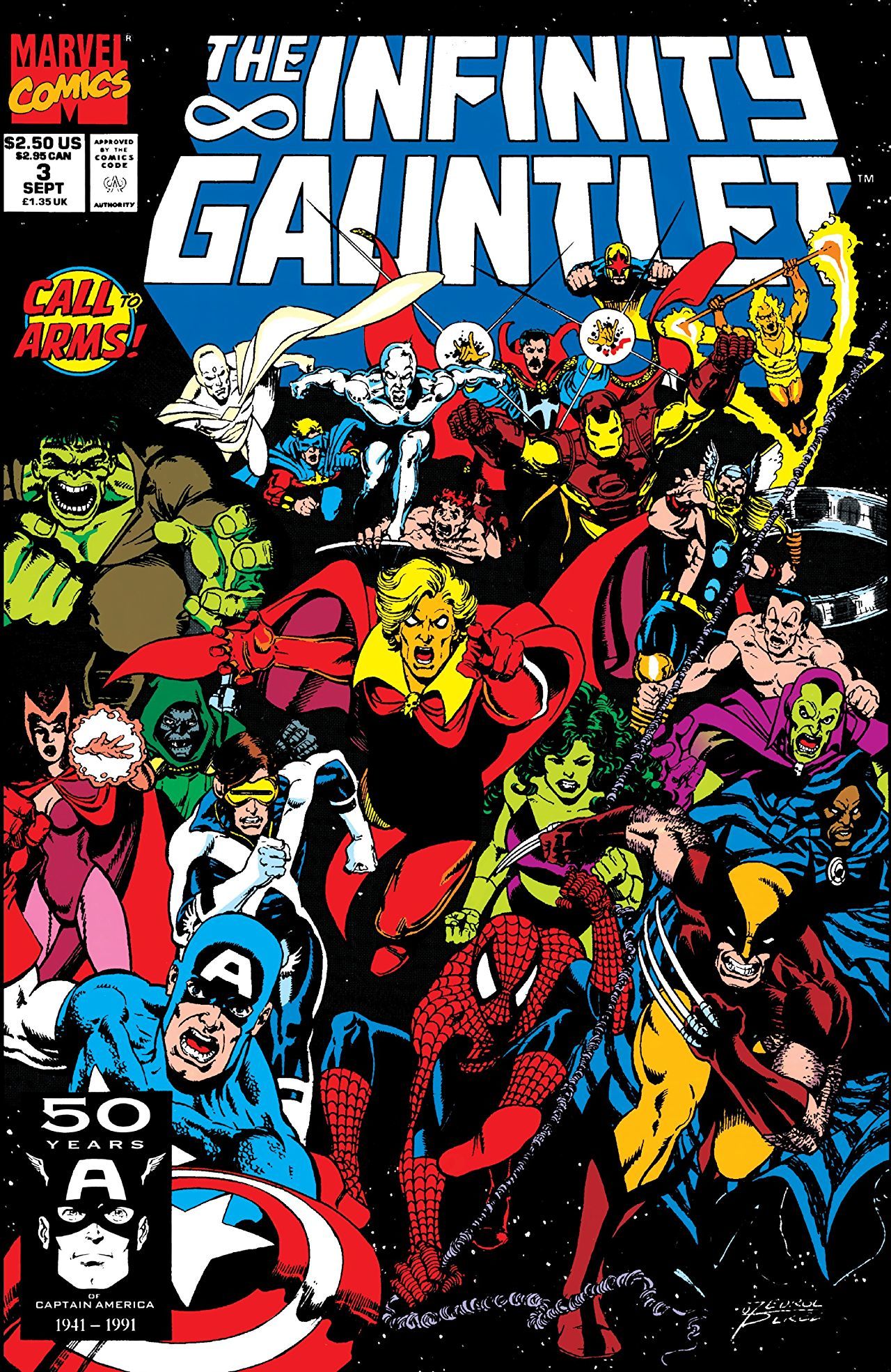 The Infinity Gauntlet (1991) book cover 3