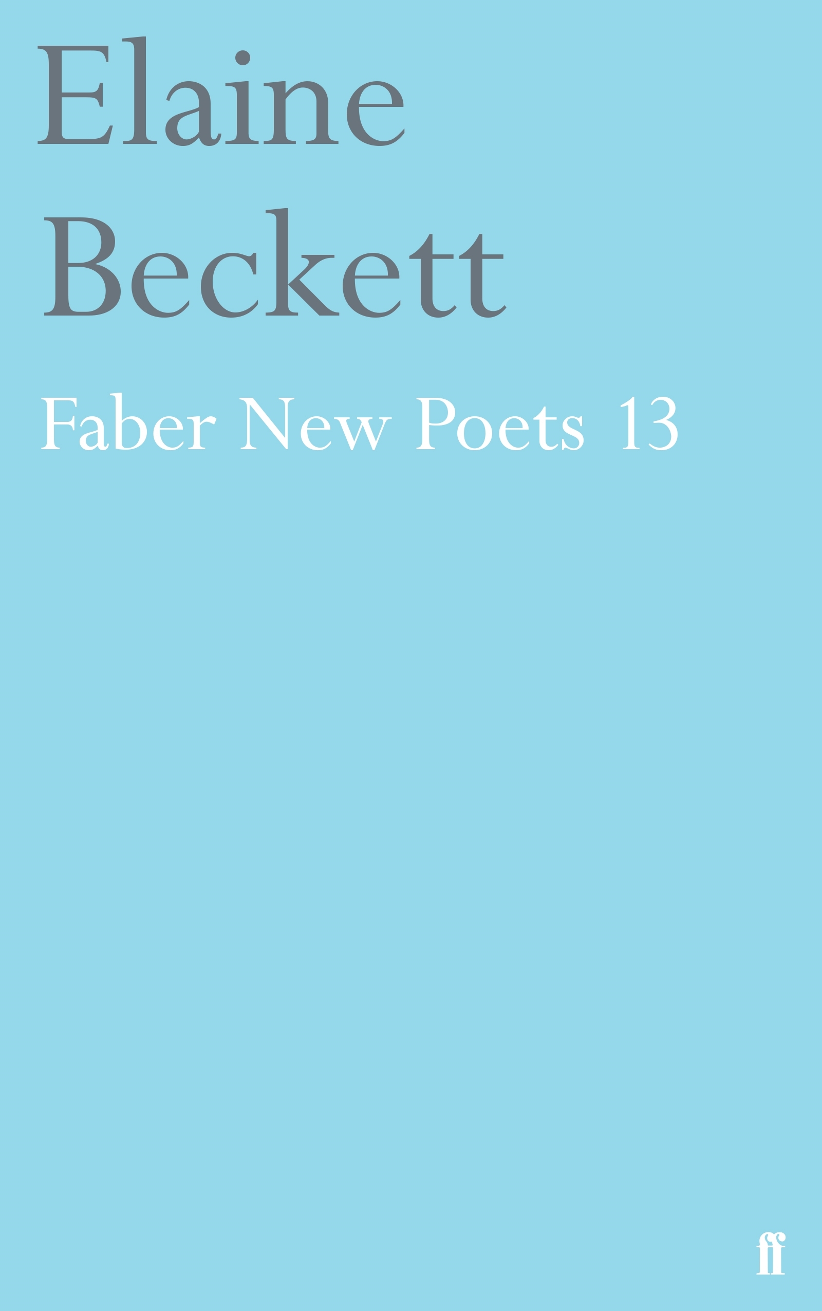 Faber New Poets 13 book cover
