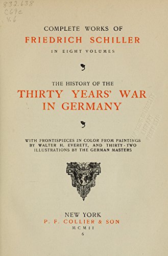 Complete works of Friedrich Schiller in eight volumes book cover