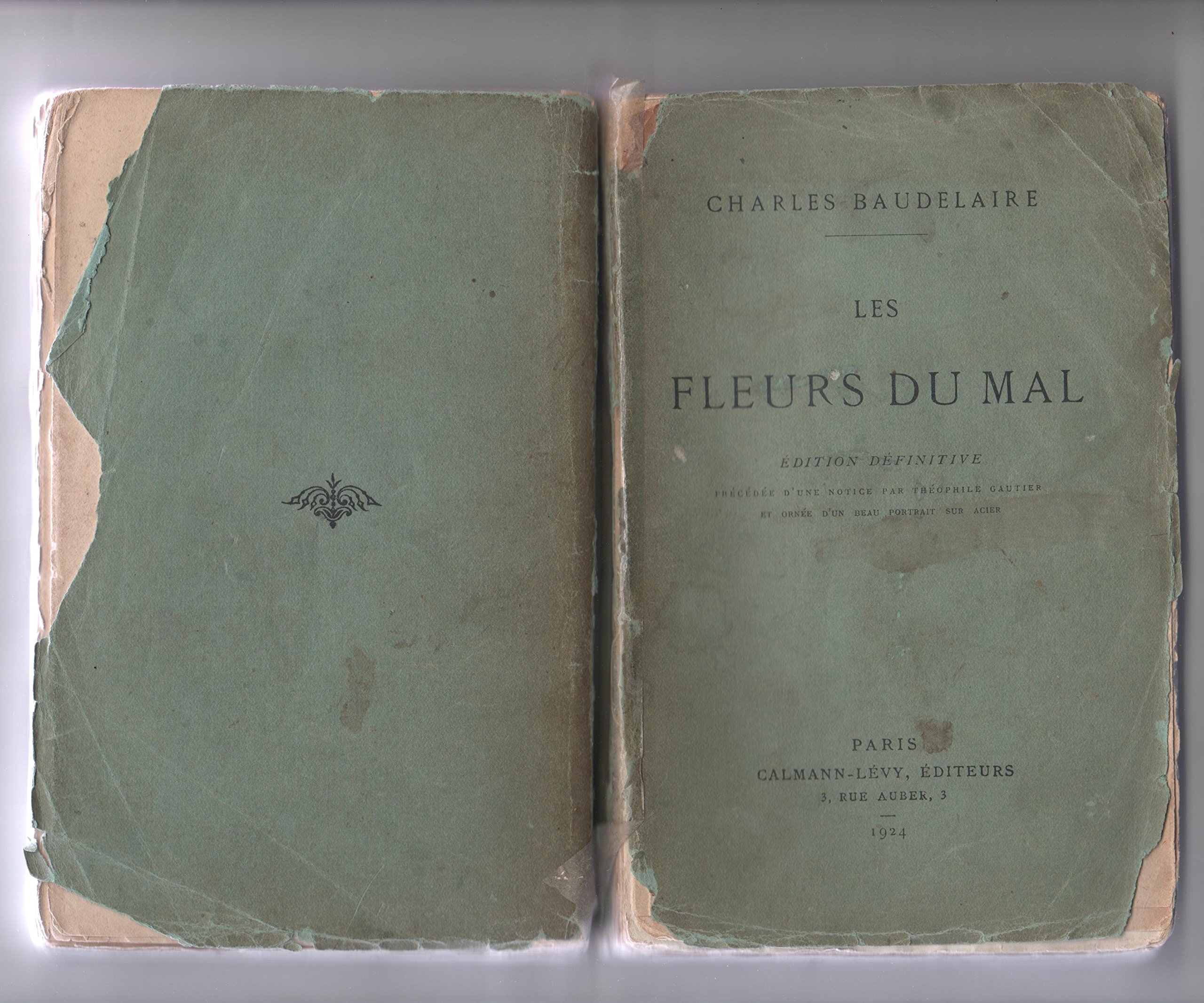 L'Oeuvre poetique de Charles Baudelaire; Les Fleurs du Mal texte definitif avec les variantes de la premiere edition (1857), les pieces ajoutes dans les editions de 1861, 1866, 1868, suivies des poemes publies du vivant et apres la mort de l'auteur, [L... book cover