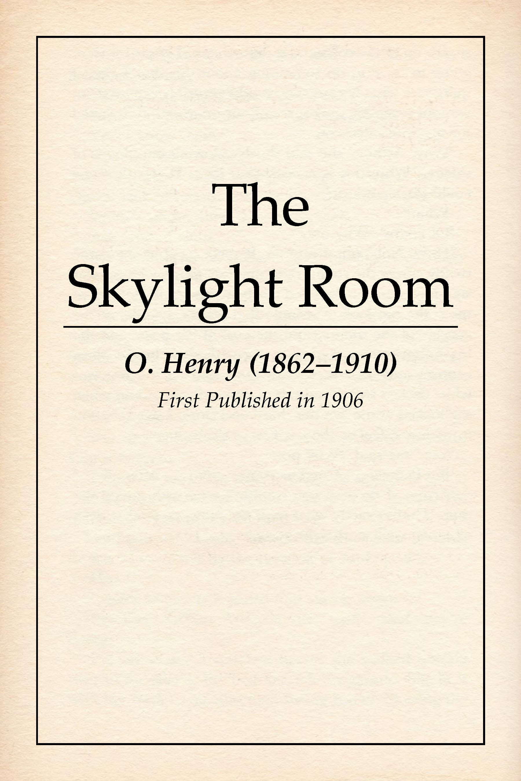 The Skylight Room book cover