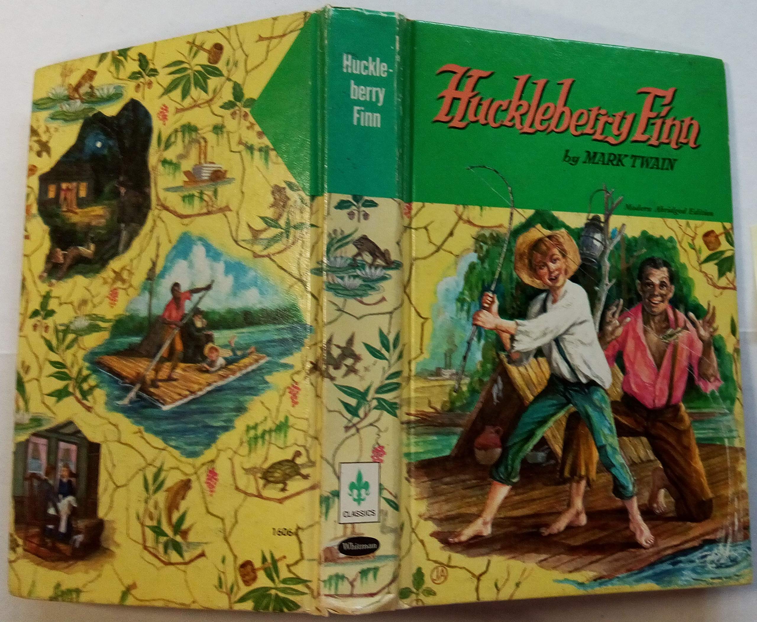 Huckleberry Finn by Mark Twain, Modern Abridged Edition, A Whitman Book, Western Publishing book cover